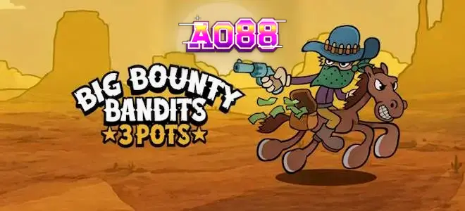 Giao diện trò chơi Big Bounty Bandits: 3 Pots với phong cách hoạt hình miền Tây